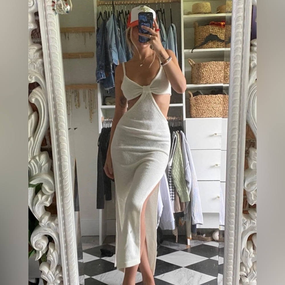 NWT 12th Tribe JOSEFINE WHITE CUTOUT DRESS